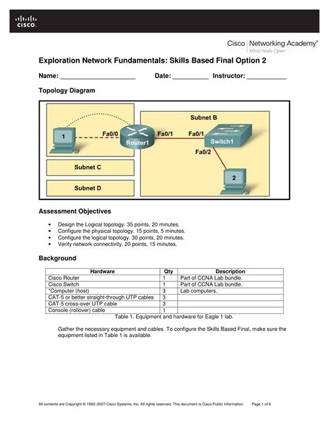 answers to network fundamentals skills based final option 2 PDF Doc